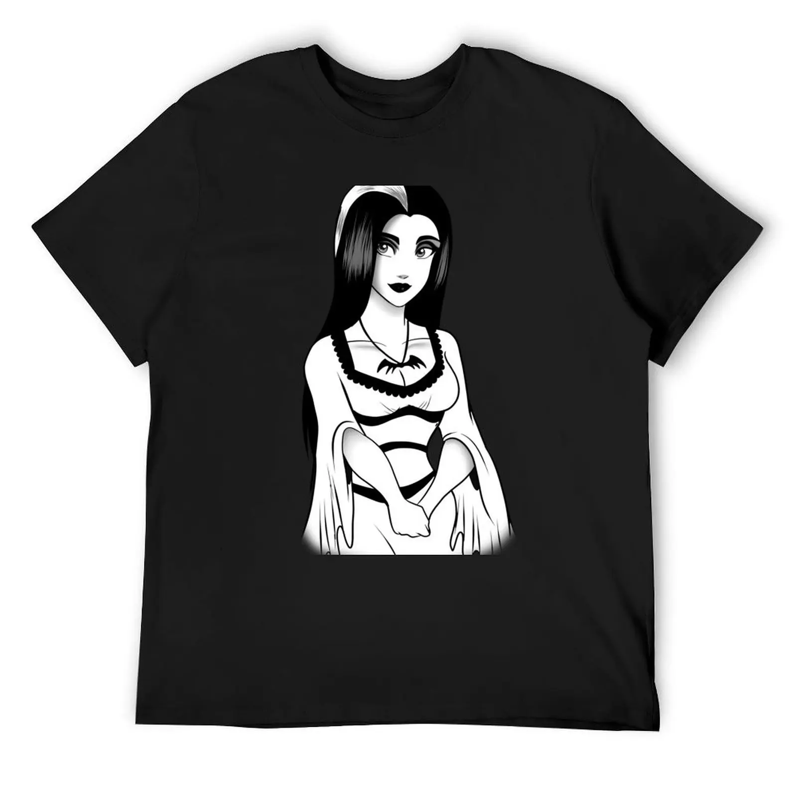 

Футболка Lily Munster, эстетичная одежда, милая одежда, футболка большого размера, хлопковая футболка для мужчин