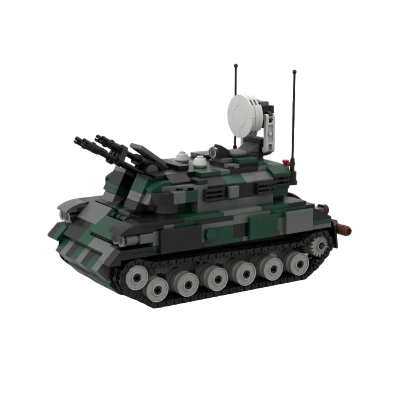 Zu-23-4 Self-Propelled Howitzer Model MOC Building Bricks War Equipment Modular Technology Gifts Holiday Assemble Children Toys