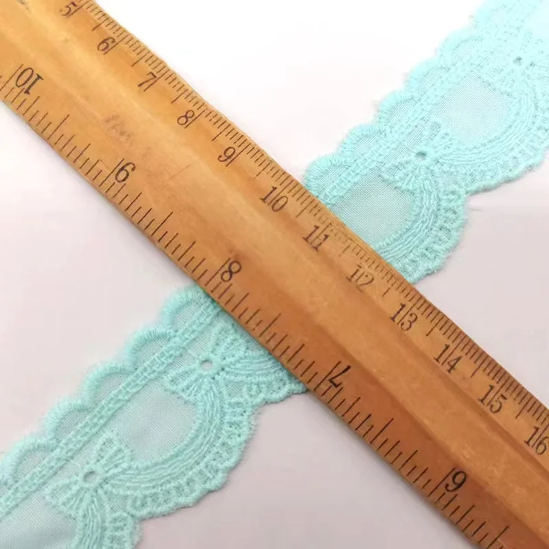 3cm Cotton Embroidered Multicol Flower Lace Fabric Dubai Wide Sewing DIY Trim Wedding Applique Ribbon Collar Cloth Guipure Decor