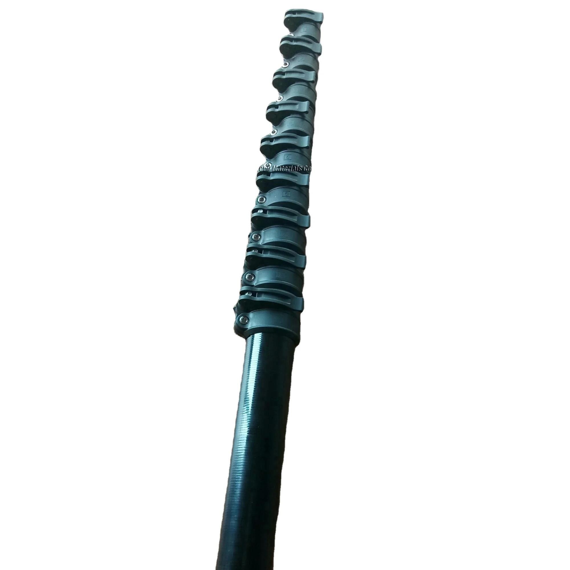 صنع في الصين أنبوب تمديد من ألياف الكربون المضفر 3k للتنظيف أو قضيب الصيد للساقين مع مرفق #5