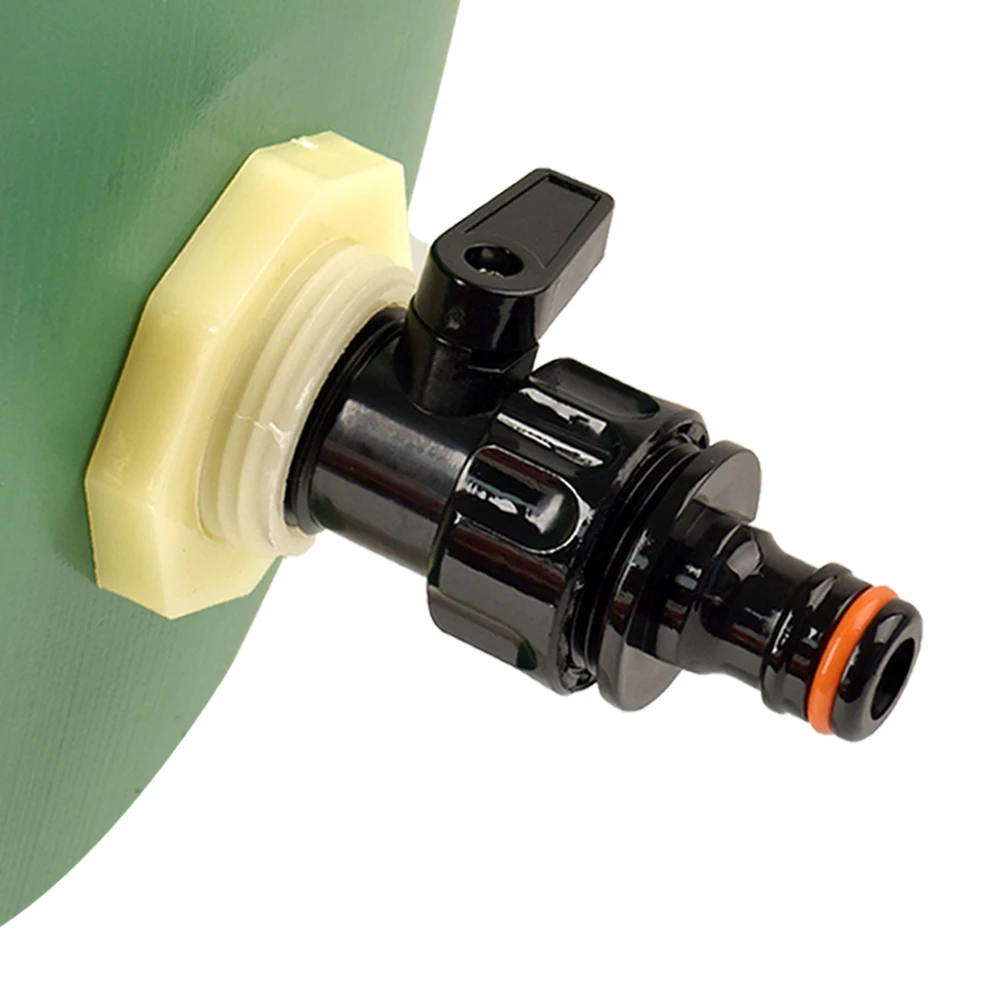 Rain Barrel Overflow Kit with 16mm Quick Joint, Thru-Bulk Pipe Fitting, For Rain Barrels Water Tanks Pools Garden Hose Fitting view 2