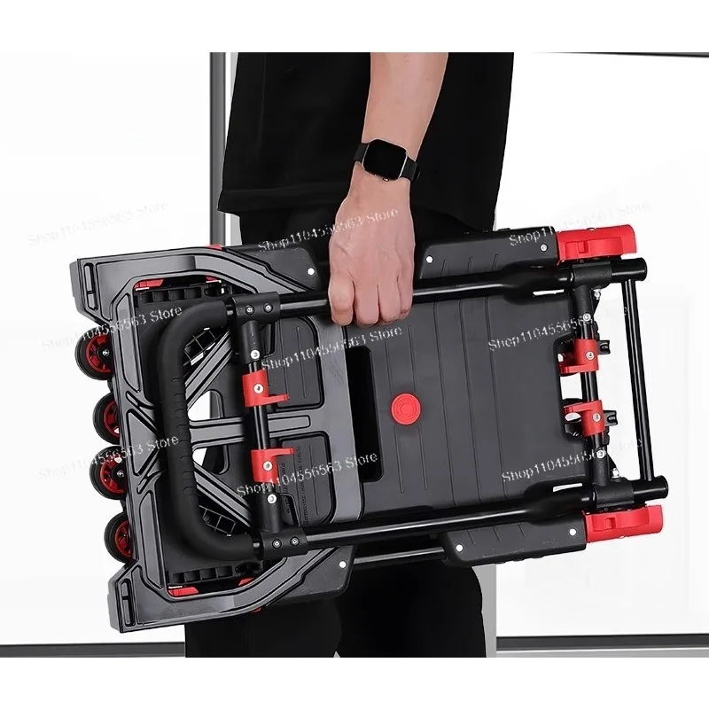 Foldable Industrial Hand Truck – Portable Flatbed Cart for Warehouse Goods & Workshop Material Transport