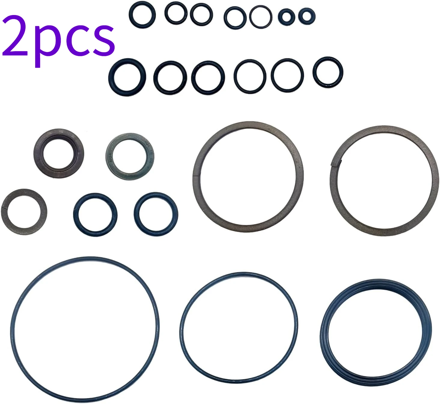 2pcs Marine Rebuild Seal Kit Compatible with Johnson Evinrude Trim Tilt 25 35 40 48 50 HP 1989-2004 Replace 435567 0435567