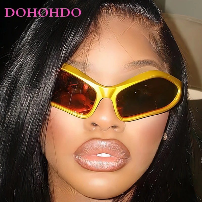 

Y2K Luxury Punk Hip-hop Women Sunglasses New Brand Designer Men Eyewear Outdoor Sports Cycling Windproof Goggles Lentes UV400