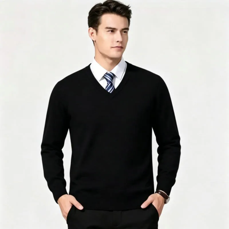 v-neck black