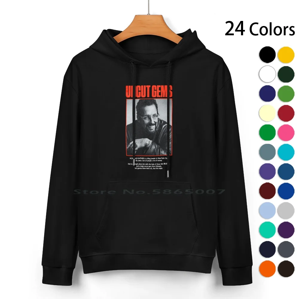 Not Uncut Gems Pure Cotton Hoodie Sweater 24 Colors Not Uncut Gems 100% Cotton Hooded Sweatshirt For Women Men Unisex Gifts