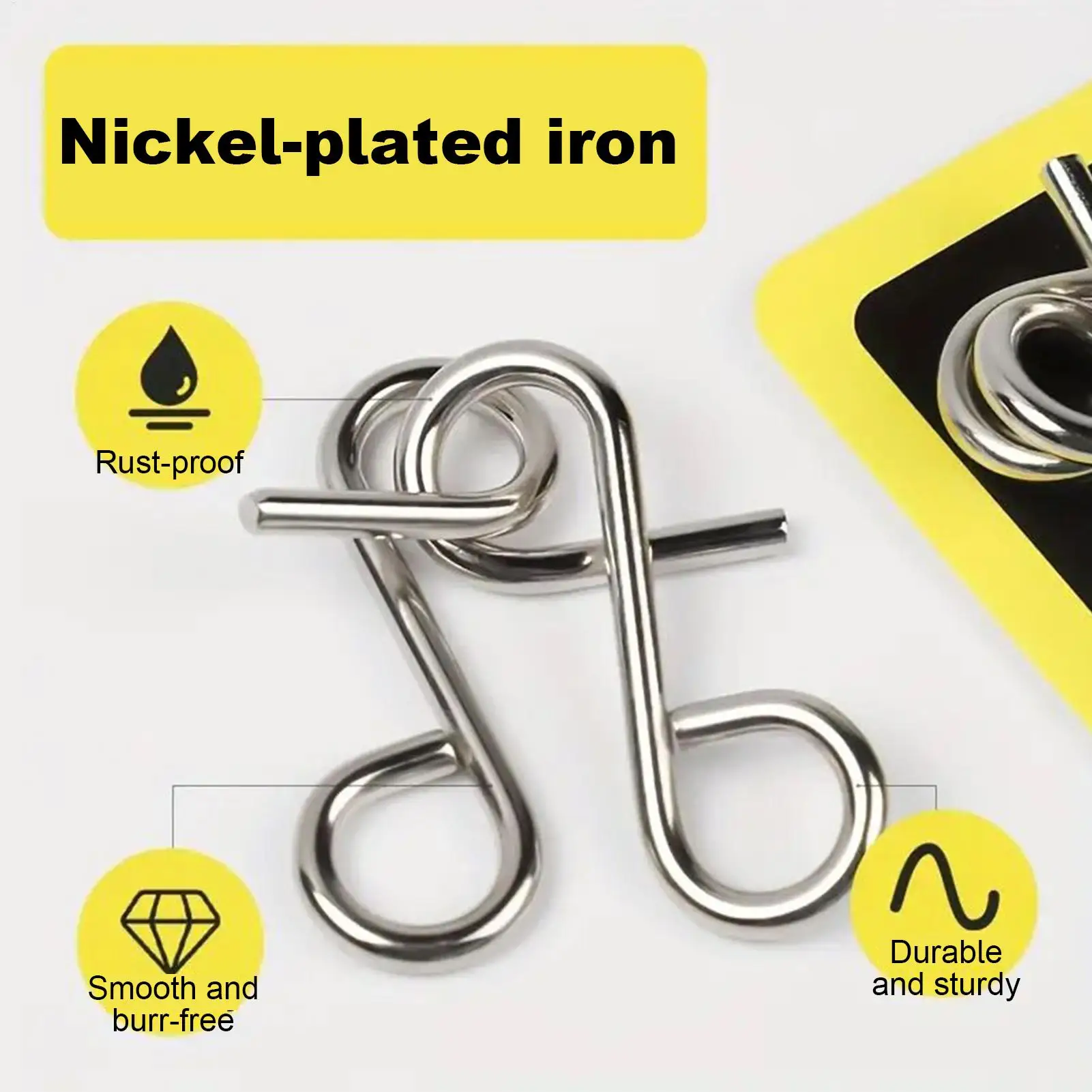 

Металлические головоломки-тренажеры для логики, портативная игра для развития интеллекта, металлические проволочные головоломки для дома и офиса