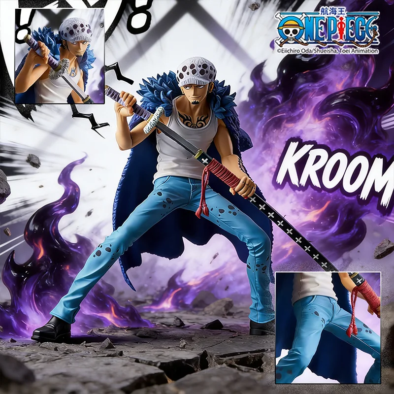 

Официальная фигурка Трафальгара Ло из ONE PIECE (1 шт.) - серия "ROOM·Shambles", активированная версия, лидер худшей поколения, коллекционный аниме-подарок.