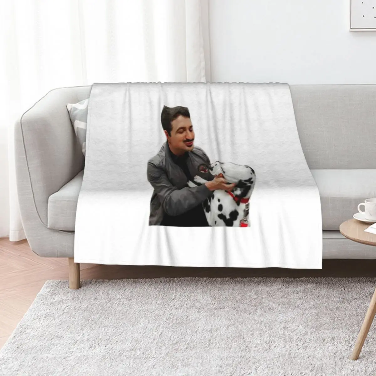 Otis and Pouch - Yuri Sardarov - Chicago Fire Throw Blanket Luxury Brand Plaid Soft Big Camping Cute Plaid Sofa Blankets