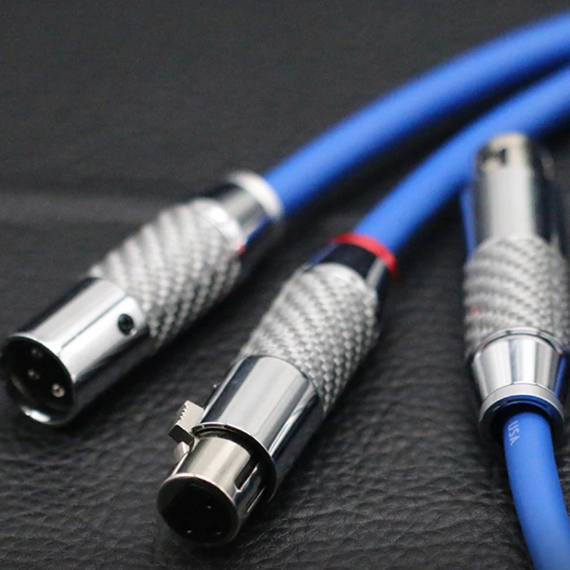 1Pair Audio Cardas Clear Light XLR Balanced Cable Carbon Fiber 3Pin XLR Plug Amplifier CD DVD Player Interconnect Audio Cable