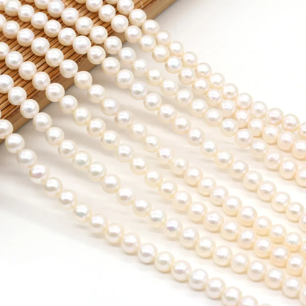 Natural Freshwater Pearl Beads Round Shape isolation Loose Beads For jewelry making DIY necklace bracelet accessories 7-8mm