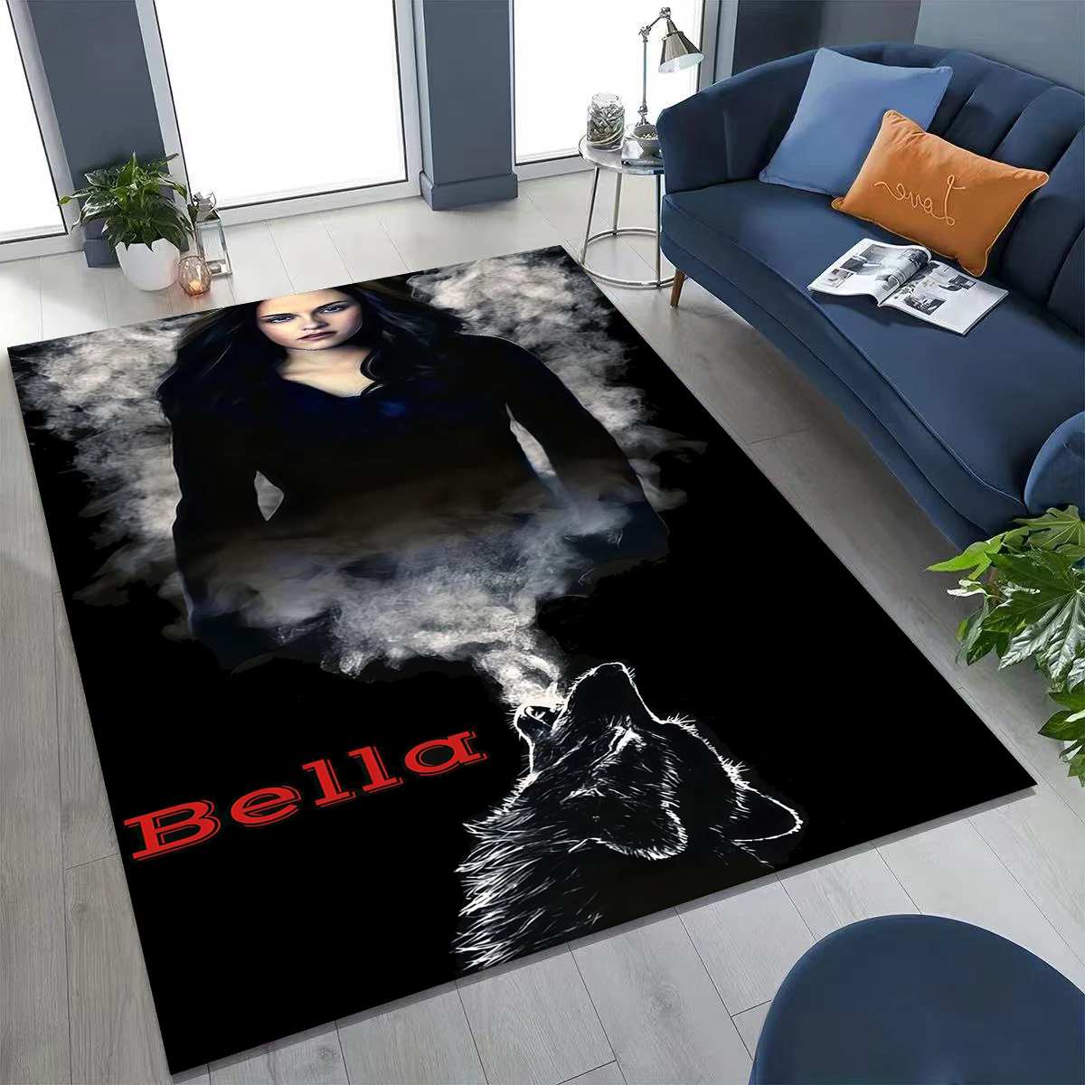 

27 Style Twilight Saga Isabella Edward Art Rug for Bedroom Living Room Sofa Home Doormat Decor, Large Kids Non-slip Floor Mat