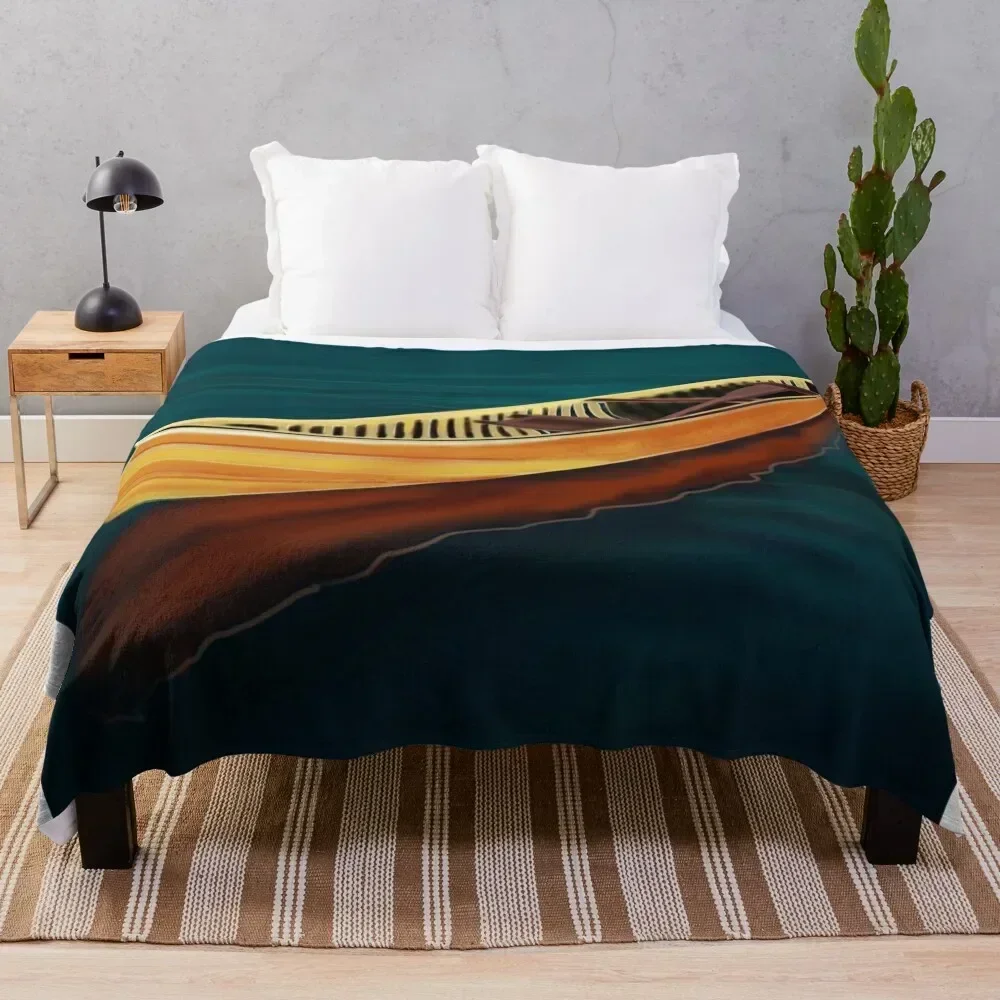 

Canoe in Silence Throw Blanket Warm Accent Blanket for Living Room Decoration