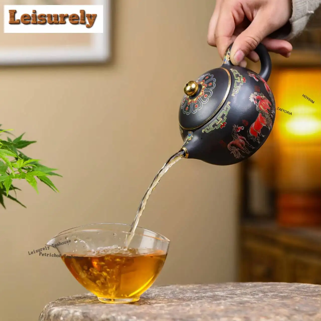 330ml Creative Yixing Purple Clay Teapots Handmade Gold Drawing Xishi Pot Raw Ore Stone Yellow Mud Kettle Zisha Tea Set Supplies