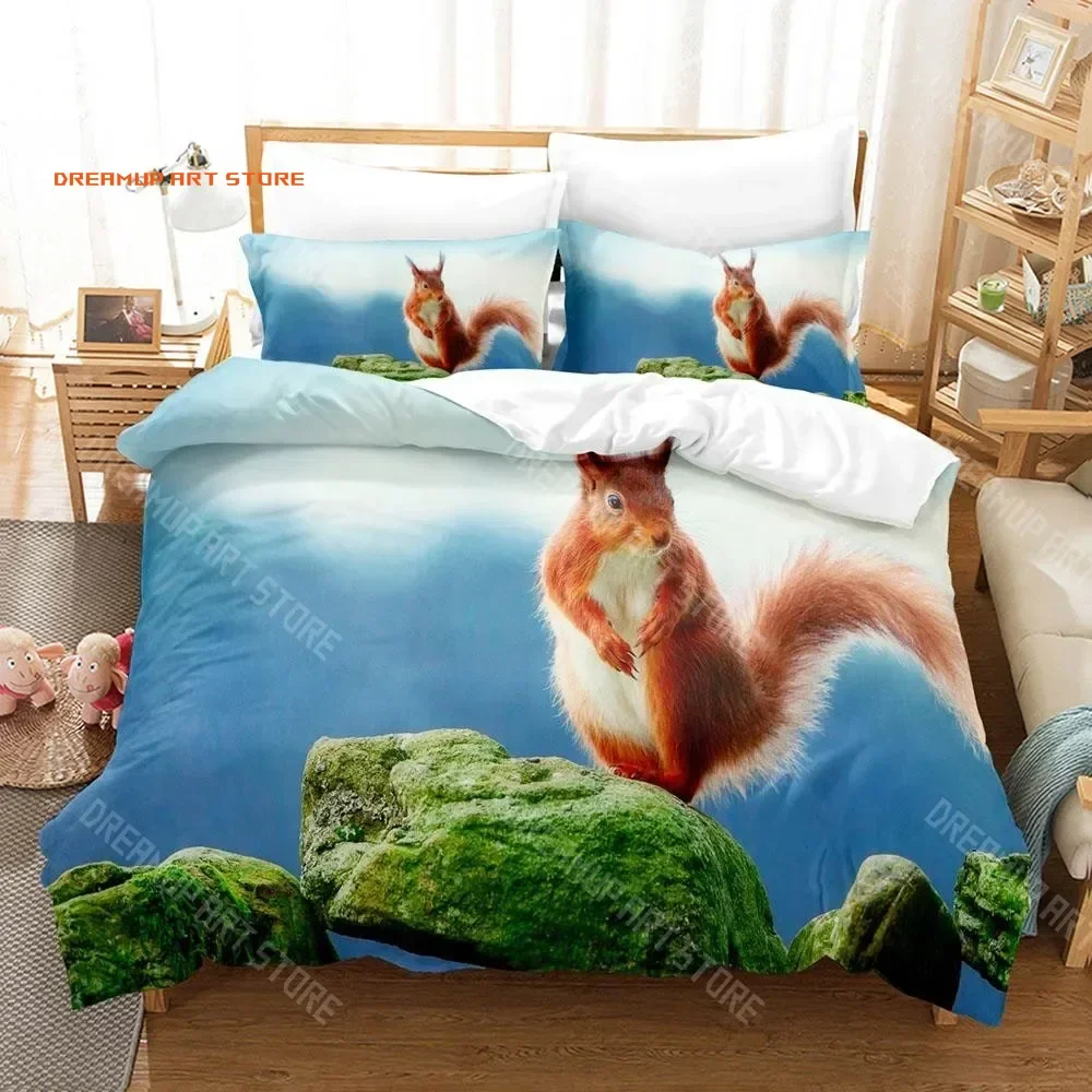2026 3D Print Animal Squirrel Bedding Set Single Twin Full Queen King Size Bed Set Aldult Bedroom Duvetcover Sets Anime Bed Shee