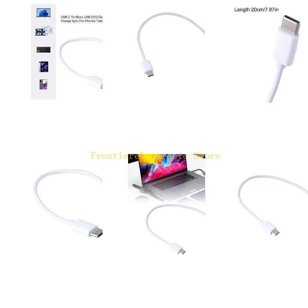 G8DB 20cm USB C To USB Sync Cable, Fast Data Transfer for Smartphones and Tablets