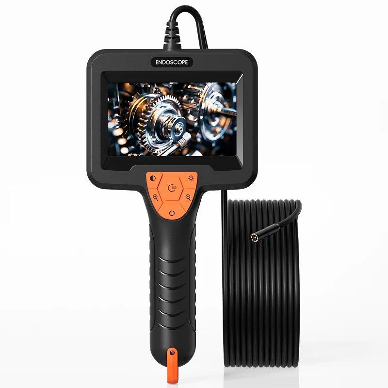 

Промышленный бороскоп 4,3 дюйма, 8 мм, 1080P HD, инспекционная камера с полужестким кабелем 1-30 м, IP67, эндоскоп для трубопроводов, механиков, систем ОВКВ