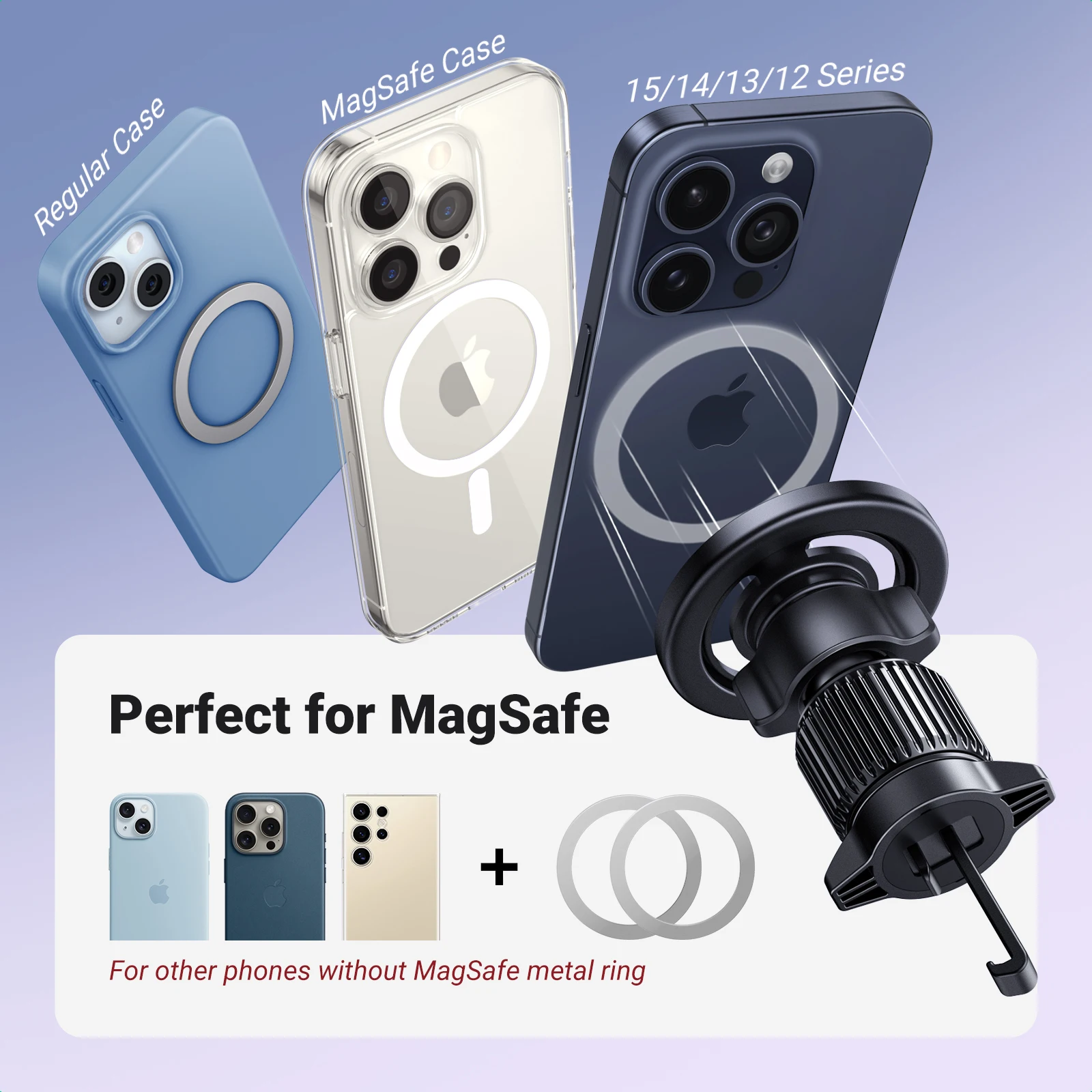 UGREEN Magnetic Car Phone Holder For Magsafe iPhone 16 15 14 Pro Max Xiaomi Samsung Air Vent Holder  Strong Magnet Phone Stand