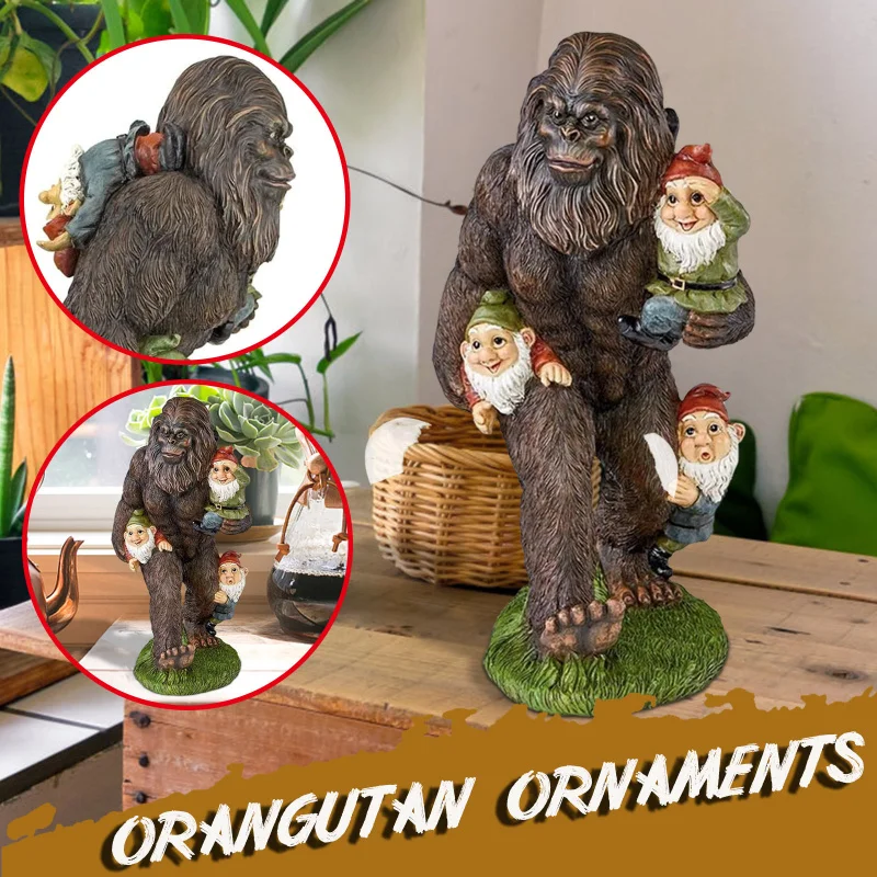 

Cross-Border New Amazon Gnome Orangutan Bear Creative Resin Craft Ornament Indoor Outdoor
