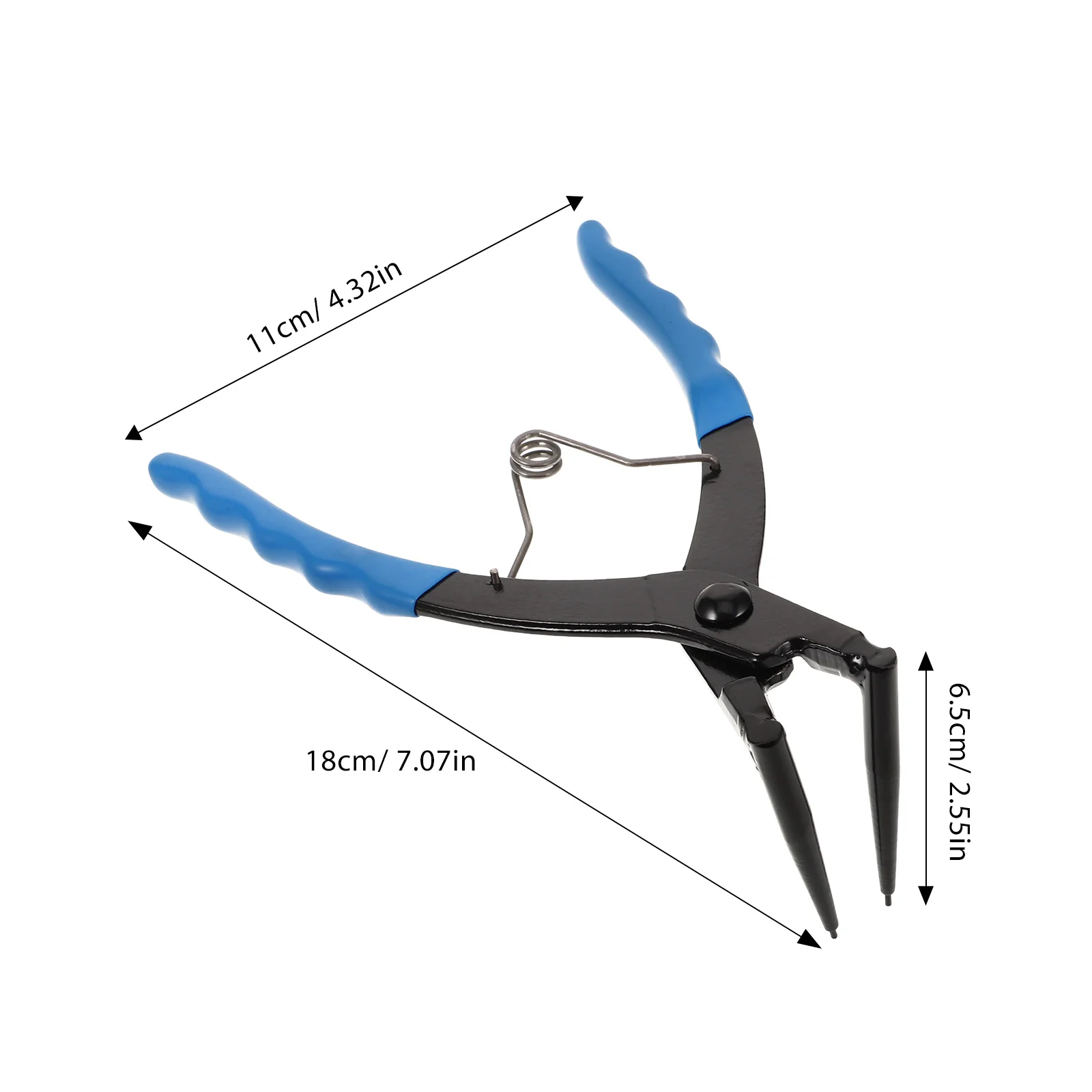 Pinza per anelli elastici per bomboniere Dispositivo di rimozione anelli interni Pinza per anelli elastici trattata termicamente a ganascia piegata da 90 gradi Acciaio al carbonio durevole per auto
