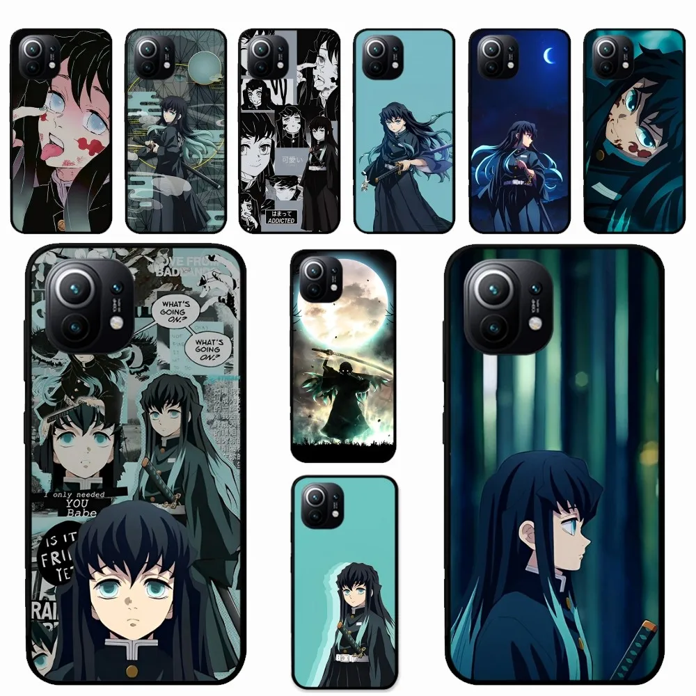 Muichiro Tokito Demon Slaye Phone Case For Xiaomi Mi 5X 8 9 10 11 12 lite pro 10T PocoX3pro PocoM3 Note 10 pro lite