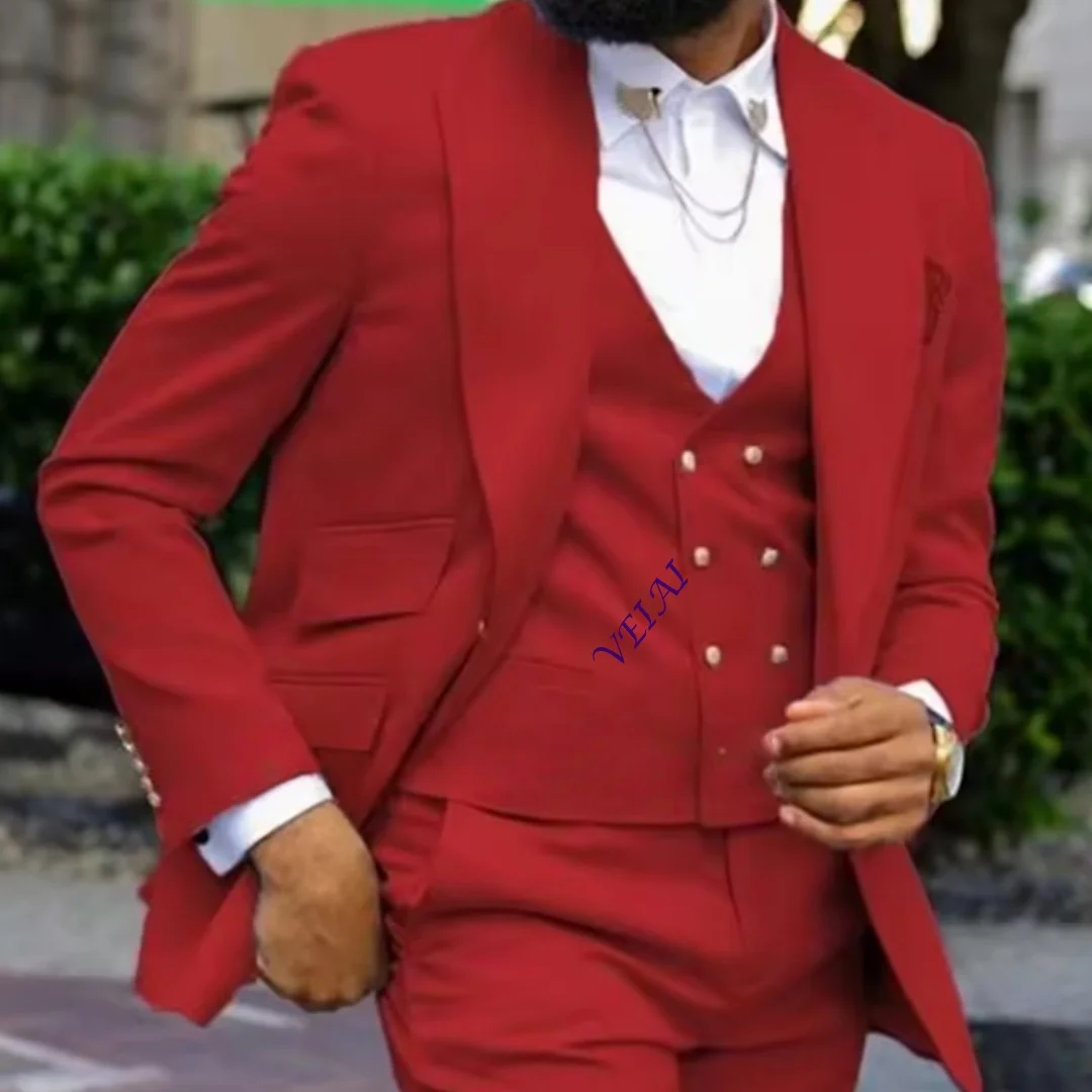 CustomizedChampagne Jacquard 2-Piece Men's Suit Set Formal Party Prom Dress Elegant Groom's Tuxedo High-Quality Wedding Suits fo