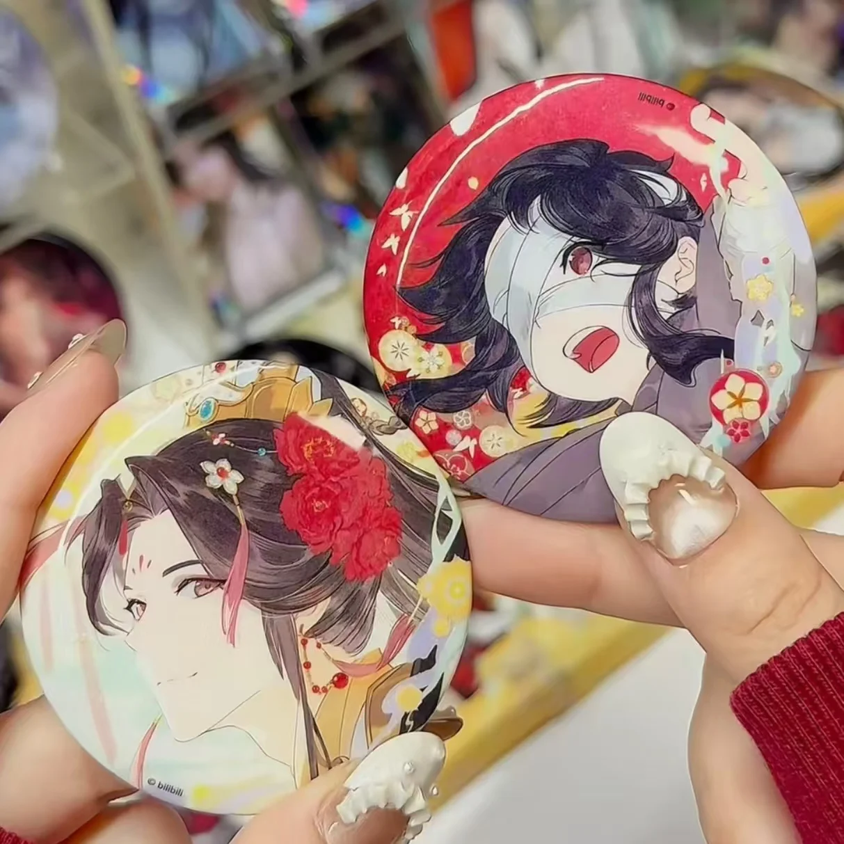 

For Fans Collector Heaven Official'S Blessing 5th Anniversary Series Collectible Badges Hua Cheng Xie Lian Tian Guan Ci Fu Gifts