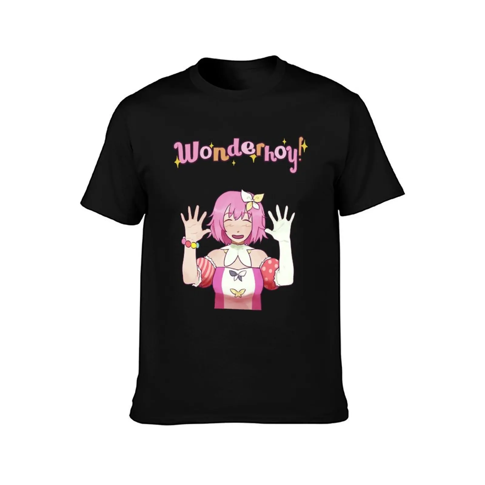mu Otori WONDERHOY - Wonderland x Showtime T-Shirt, Summer Casual Cotton Tee, Oversized Streetwear Tops, Vintage Graphic Print