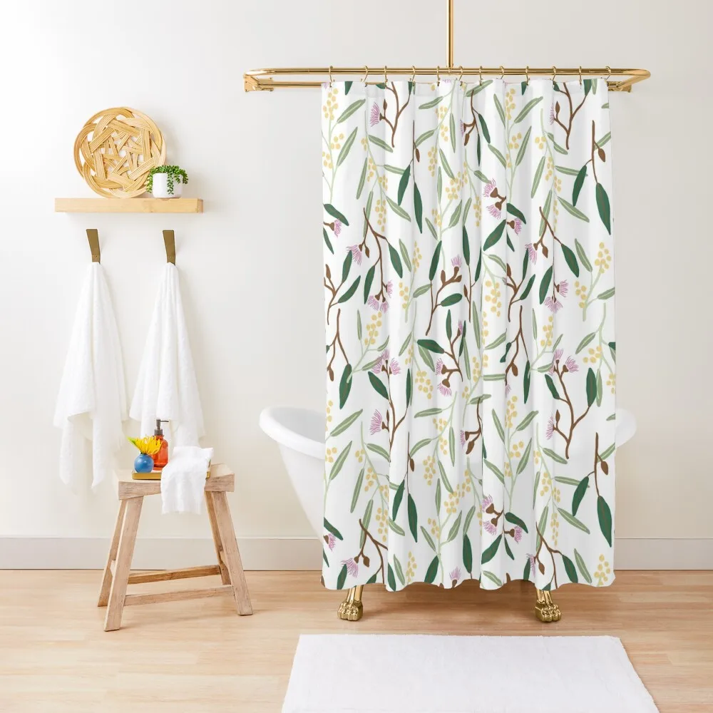 

Wattle and gum blossoms Shower Curtain Luxury Bathroom Anime Shower Shower Set Curtain
