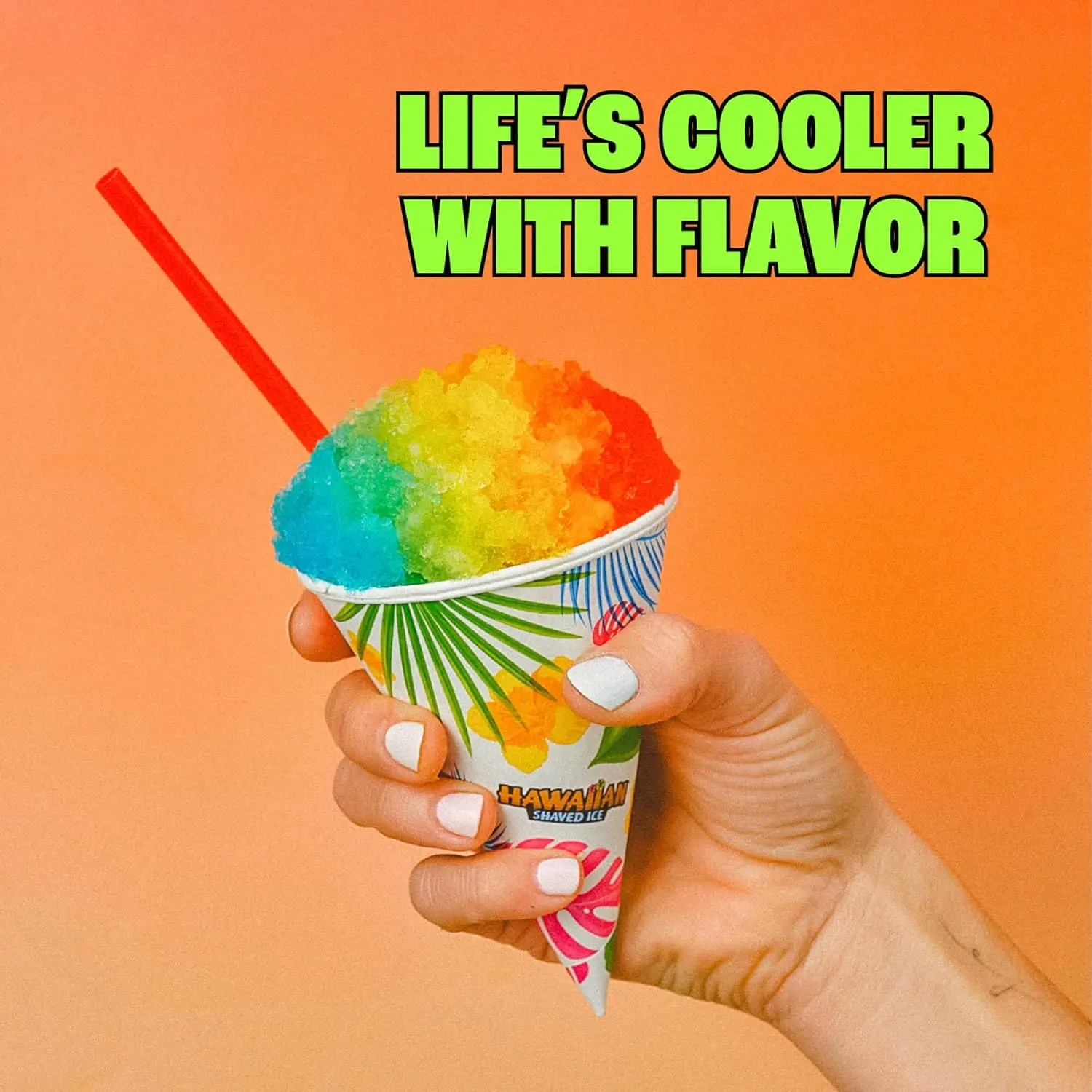 Mini Snow Cone Machine, Portable Coun  top Ice Shaver with No Slip Base, No Electricity Needed, Ice Cup Included, Lightw view 3
