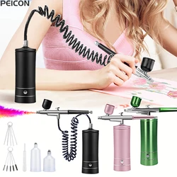 Airbrush Painting Airbrush with Compressor Mini Spray Gun for Paint Modeling Paint Spray Portable Airbrush Kit with Compressor