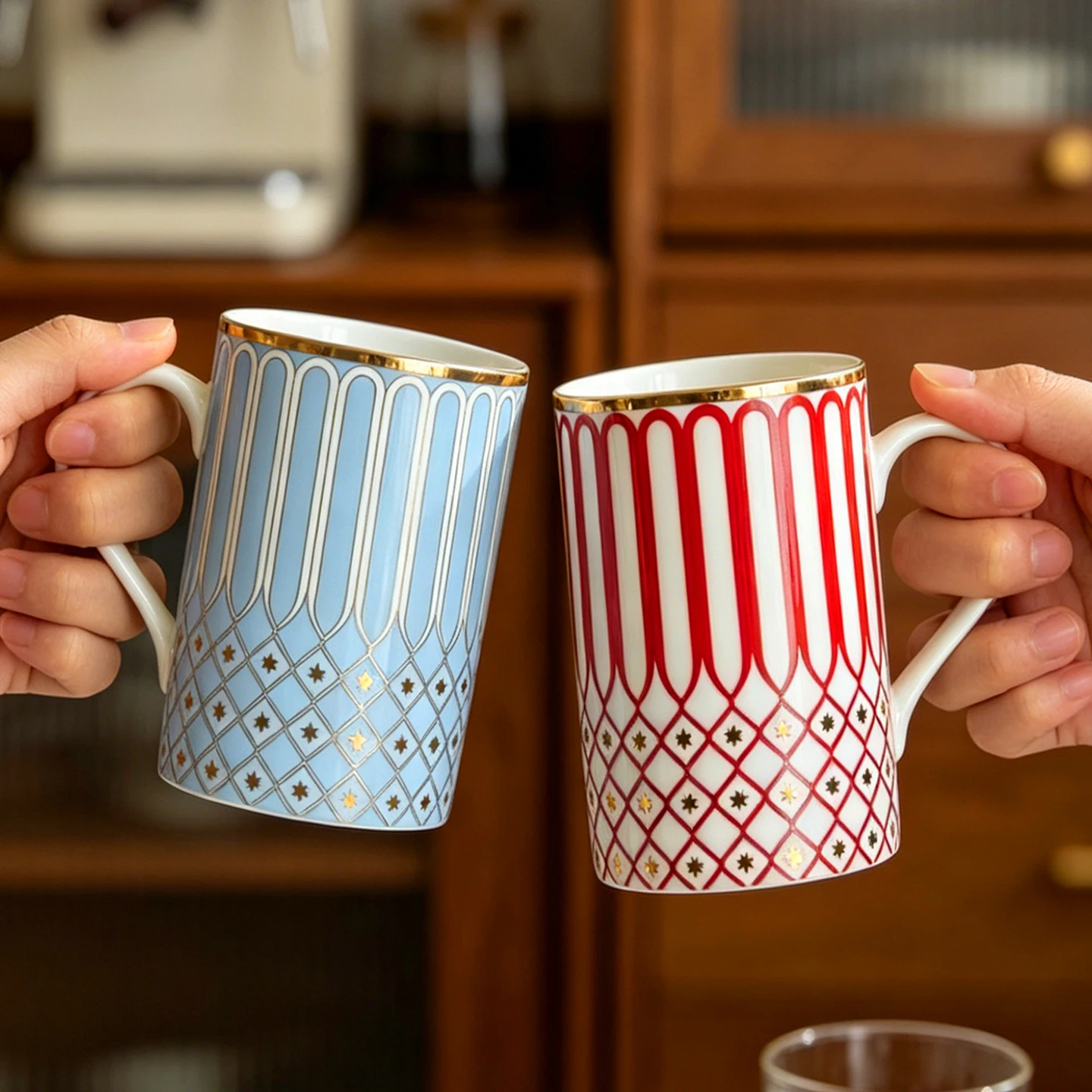 

Набор фарфоровых кружек Lnosov «Русский император» из европейского костяного фарфора, подарочная коробка, элитный люксовый комплект, свадебный подарок