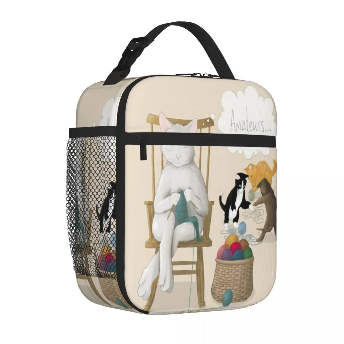 Bestselling Of Cats And Yarn Hip Hop Thermal Lunch Bag Mountain Trip Thermal Tote