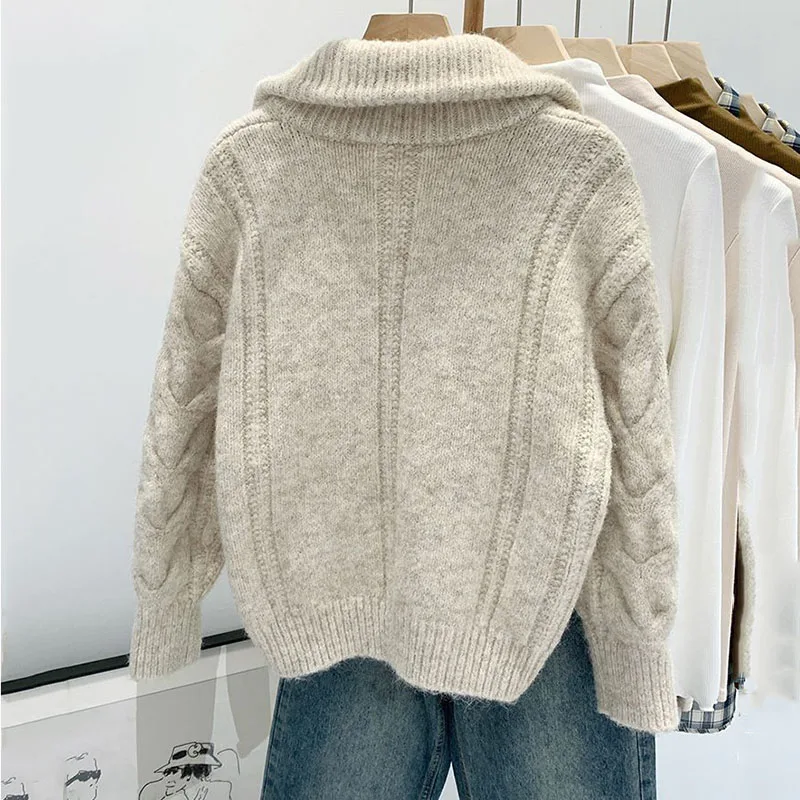 

Осень-зима, новый темпераментный кардиган, свитер, куртка, женский свободный вязаный свитер, пальто, женская повседневная верхняя одежда, женские топы