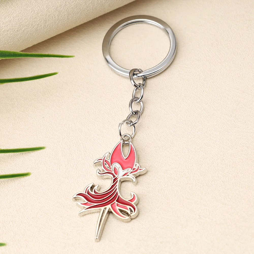 Hot Game Hollow Knight Keychain Metal Key Chains Octopus Pendant Car Bag Key Holder Cartoons Souvenirs Gift Accessories