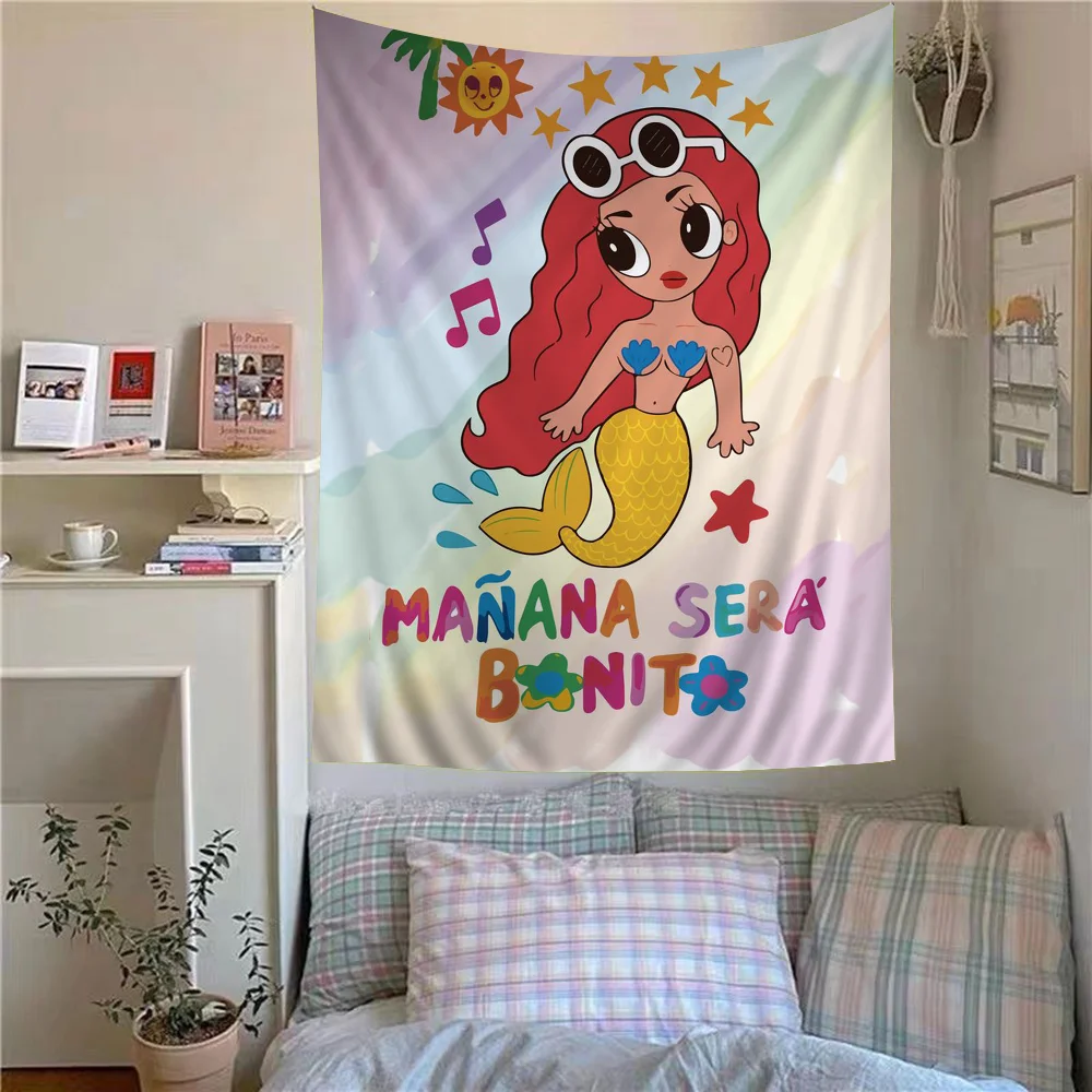 Karol g Manana Sera Bonito Hippie Wall Hanging Tapestries Art Science Fiction Room Home Decor Kawaii Room Decor