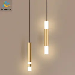 Modern Minimalism LED Chandelier Restaurant Bar Living Room Bedroom Bedside Pendant Lights Room Decor Cylinder Type Pendant Lamp