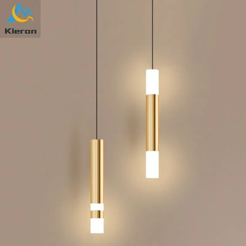 Modern Minimalism LED Chandelier Restaurant Bar Living Room Bedroom Bedside Pendant Lights Room Decor Cylinder Type Pendant Lamp
