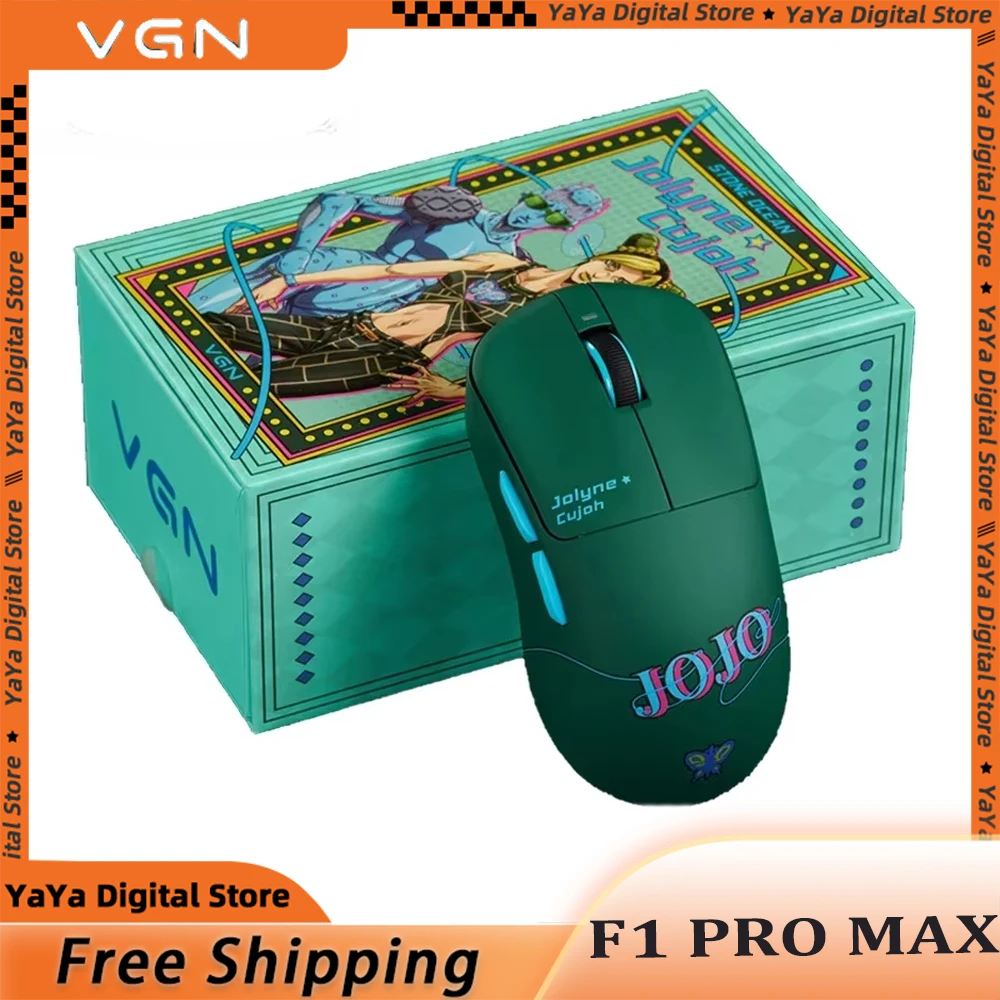 New VGN Dragonfly F1 PRO MAX Wireless Mouse JoJo Co-branded PAW3395 Low Delay E-Sports Mouse Lightweight PC Gamer Accessories