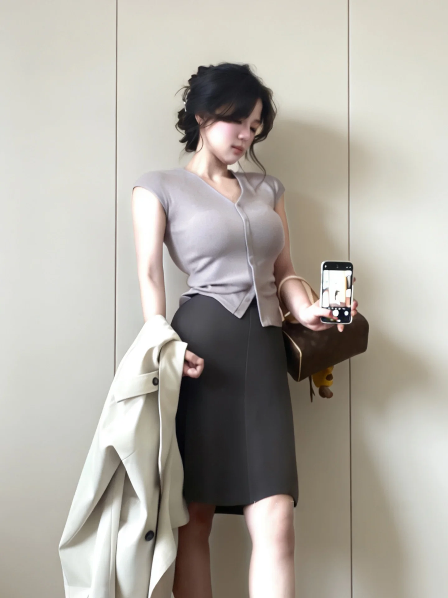 Elegant High Waist Straight Cut Short Skirt Women's Casual Commute Versatile Bodycon  Skirt Spring 2026 Fashion Trend