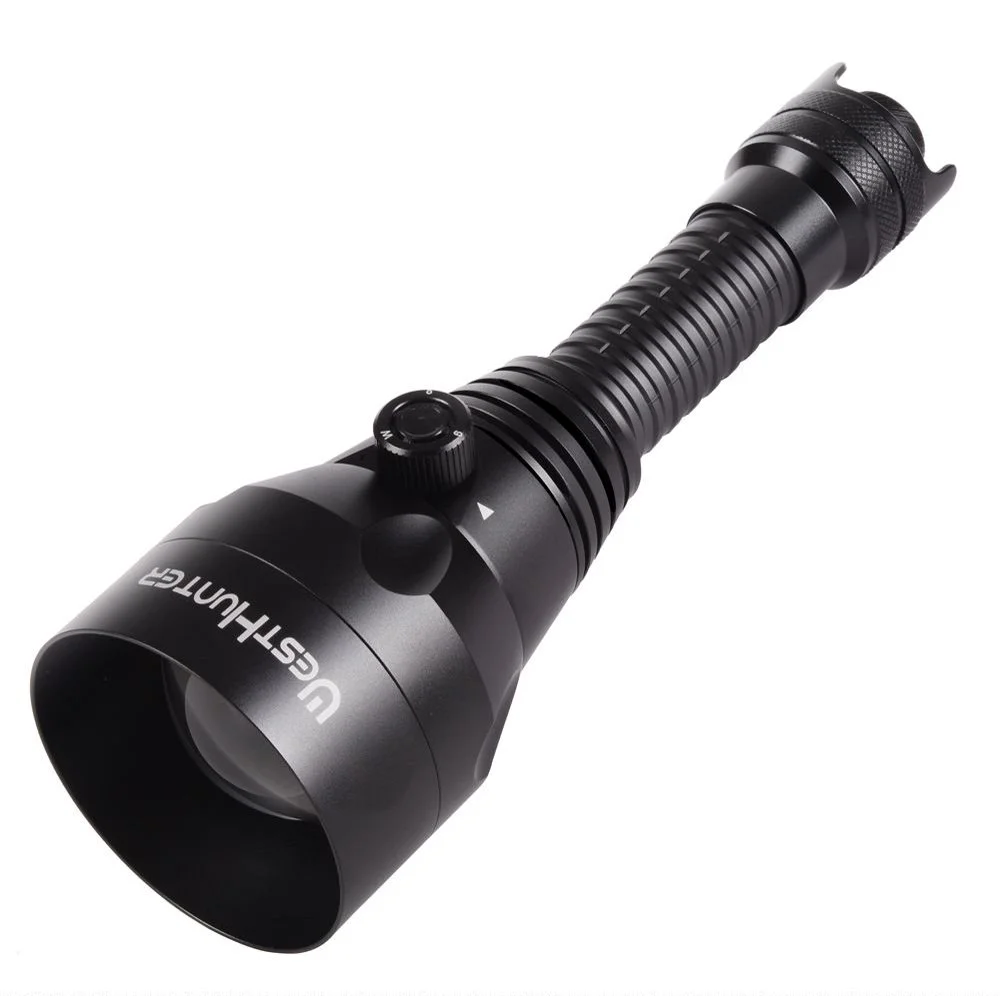 WestHunter IRT-1 Tactical Zoom Flashlight Multicolor White / Red / Green 850nm 940nm Long Distance Rechargeable For Hunting