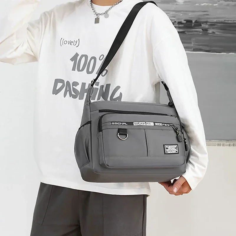 Robuste Multi-Pocket-Business-Umhängetasche für Männer und Frauen, lässige Business-Handtasche mit mehreren Fächern – Detail 16