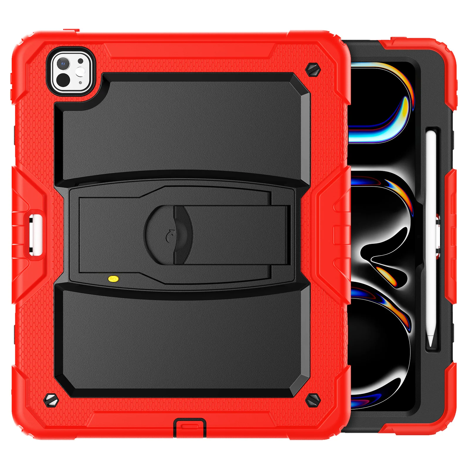 Hybrid Stand Case For iPad Pro 13 2025 M5 2024 M4 Air 13 2026 M4 2025 M3 2024 M2 Pro 12.9 2018-2022 3rd 4th 5th 6th Gen. Cover