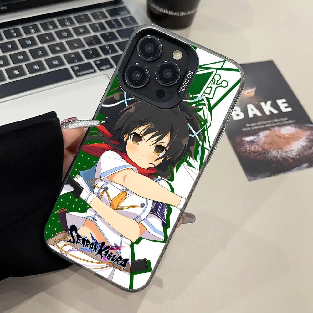 Senran Kagura Asuka Phone Case for iPhone 16 15 14 13 12 11 X XR XS 8 7 Pro Max Plus Color Silvery Smartphone Cellphones Cover