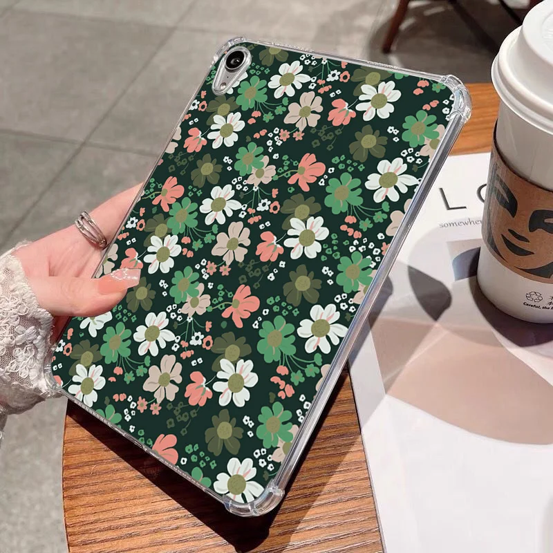 Cactus Flower Plants Shockproof Airbag Tablet Case for IPad Air 10.2 Pro 10.5 11 2021 Air 5 Mini 6 5 4 3 2 7th 8th 9th TPU Cover