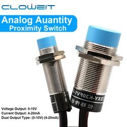 M18 Analog Proximity Switch M12 M30 Linear Displacement Sensor Output 0-10V 4-20mA Distance 8mm Inductive Sensor