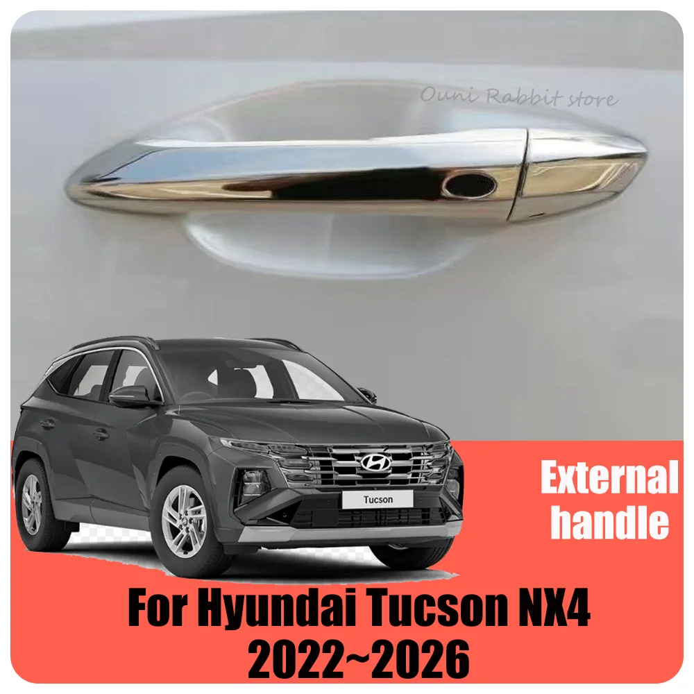 

For Hyundai Tucson NX4 2022~2026 2023 2024 2025 LHD Exterior Door Handle Protect Cover Anti-scratch Decorat Modified Accessories