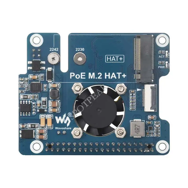 

PCIe до M.2 NVMe плата SSD HAT + Raspberry Pi 5 POE + Pi5 2242/2230 Power over Ethernet