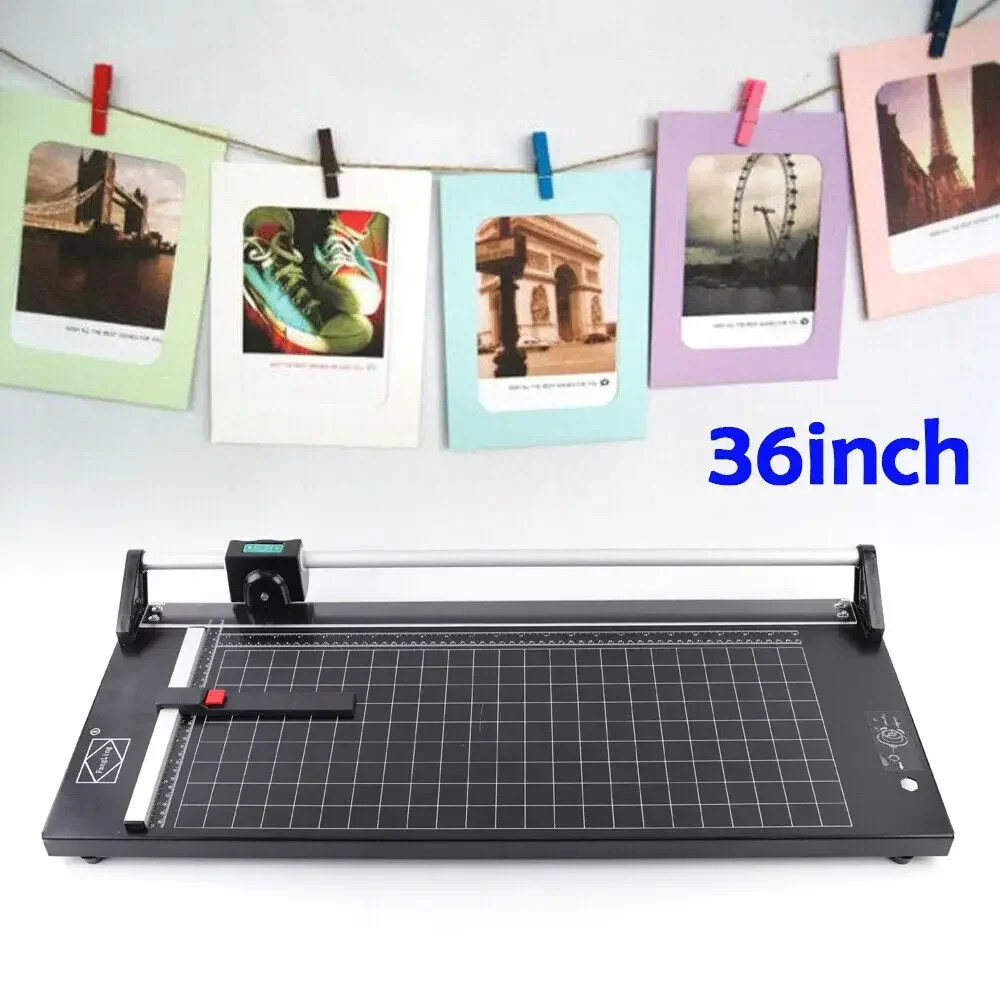 Precision Rotary Paper Trimmer Cutter for Photo Laminated Paper Cardstock 36 inch Sharp Photo Paper Rolling Cutter