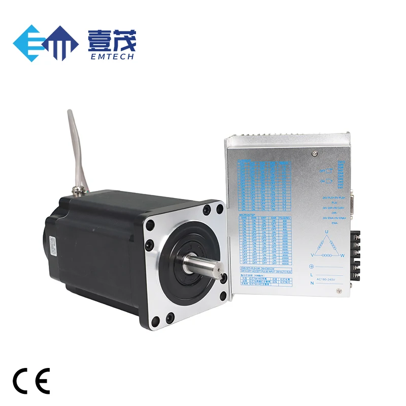 Hoge kwaliteit 3-fase NEMA 51 130 * 230 mm 1,2 graden hybride open lus stappenmotor met driver voor CNC-controller